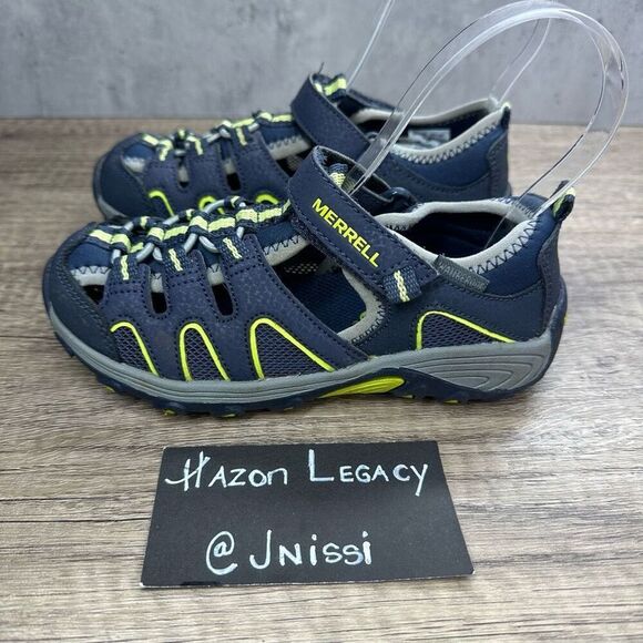 Merrell~Boys~Blue Hiking Outdoor ML Hydro H20 Sandals~Size 12M - Picture 1 of 8